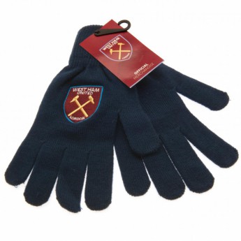 West Ham United kötött kesztyű Knitted Gloves Adults