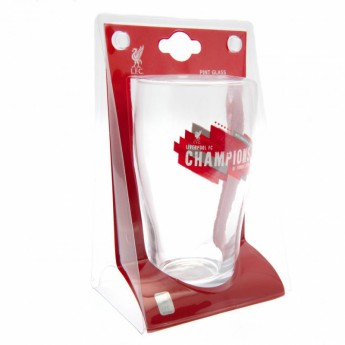 FC Liverpool poharak Champions of Europe Tulip Pint Glass