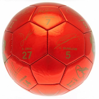 FC Liverpool futball labda Champions Of Europe Football Signature - size 5