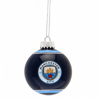 Manchester City Karácsonyi díszek Glass Bauble
