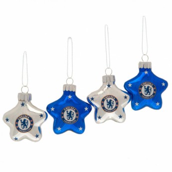FC Chelsea Karácsonyi díszek 4pk Star Baubles