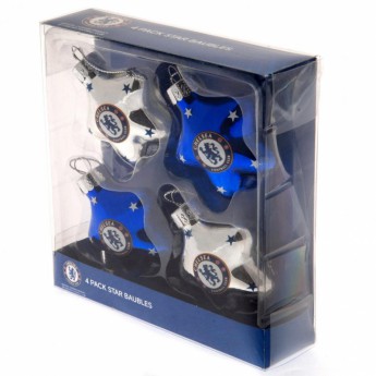 FC Chelsea Karácsonyi díszek 4pk Star Baubles