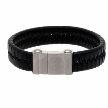 Leicester City karkötő Single Plait Leather Bracelet