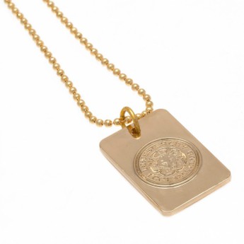 Leicester City nyaklánc dögcédulával Gold Plated Dog Tag & Chain