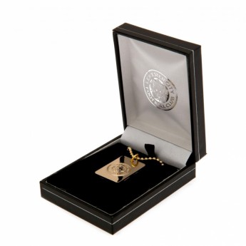 Leicester City nyaklánc dögcédulával Gold Plated Dog Tag & Chain