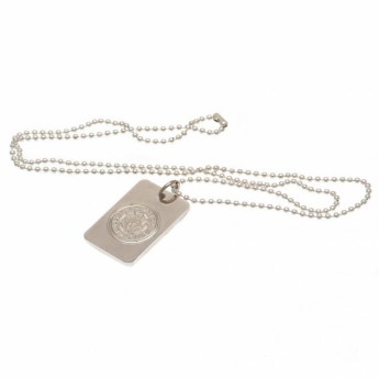 Leicester City nyaklánc dögcédulával Silver Plated Dog Tag & Chain