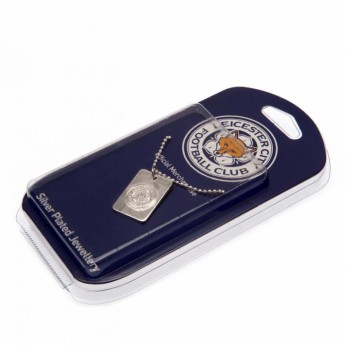 Leicester City nyaklánc dögcédulával Silver Plated Dog Tag & Chain