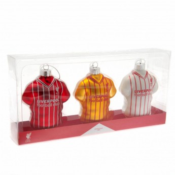FC Liverpool Karácsonyi díszek 3pk Retro Shirt Baubles