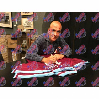Legendák futball mez West Ham United FC Di Canio 2000 Signed Shirt