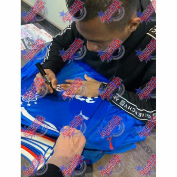 Legendák futball mez Rangers FC Morelos 2017-2018 Signed Shirt