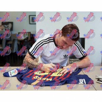 Legendák futball mez FC Barcelona Messi 2018-2019 Signed Shirt