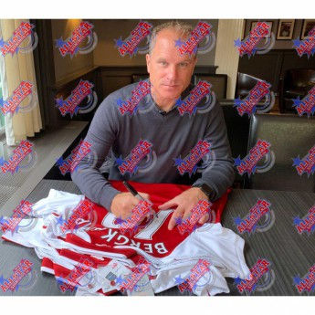 Legendák futball mez Arsenal FC Bergkamp 2017-2018 Signed Shirt