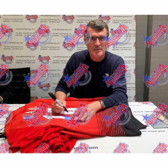 Legendák bekeretezett mez Manchester United FC Keane 2018-2019 Signed Shirt (Framed)