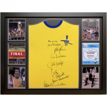 Legendák bekeretezett mez Arsenal FC 1971 Double Winners Signed Shirt (Framed)