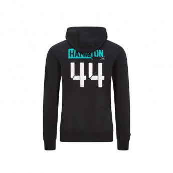 Mercedes AMG Petronas férfi kapucnis pulóver Lewis 44 hooded black F1 Team 2020