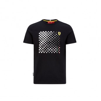 Ferrari férfi póló checkered black F1 Team 2020