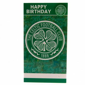 FC Celtic születésnapi köszöntő Birthday Card & Badge