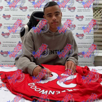 Legendák futball mez Manchester United Greenwood 2019-2020 Signed Shirt
