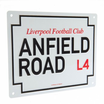 FC Liverpool fali tábla Anfield Road Sign
