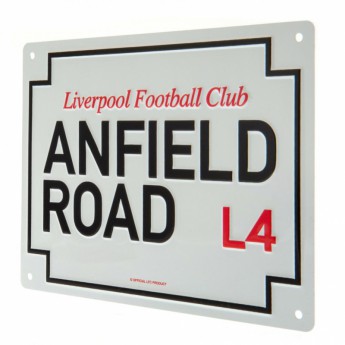 FC Liverpool fali tábla Anfield Road Sign