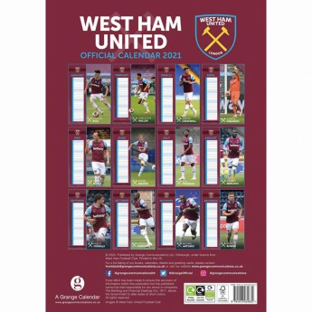West Ham United naptár 2021