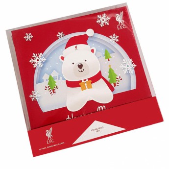 FC Liverpool Karácsonyi üdvözlőlap 12 Pack Christmas Cards