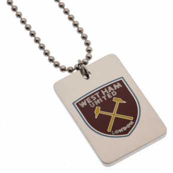 West Ham United nyaklánc dögcédulával Enamel Crest Dog Tag & Chain