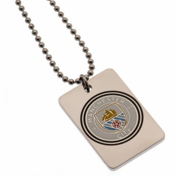 Manchester City nyaklánc dögcédulával Enamel Crest Dog Tag & Chain