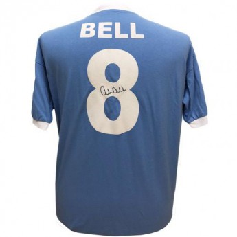 Legendák futball mez Manchester City Bell retro Signed Shirt