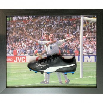 Legendák bekeretezett futballcipő Gascoigne Signed Boot (Framed) England