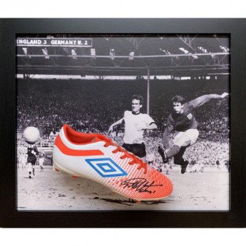 Legendák bekeretezett futballcipő Hurst Signed Boot (Framed)