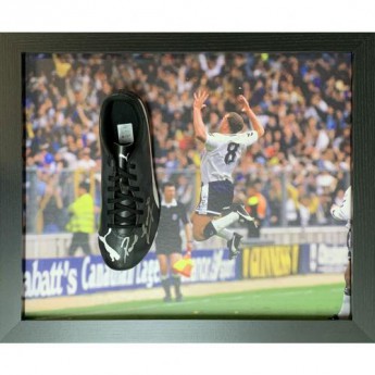Legendák bekeretezett futballcipő Gascoigne Signed Boot (Framed) Tottenham Hotspur