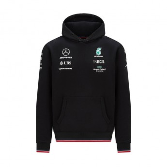 Mercedes AMG Petronas férfi kapucnis pulóver Black F1 Team 2021