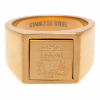 FC Liverpool gyűrű Gold Plated Signet Ring Small