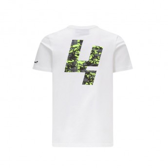 Mclaren Honda férfi póló Lando NO4 Glitch White F1 Team 2021