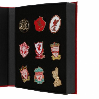 FC Liverpool kitűző szett 9pc Retro Crest
