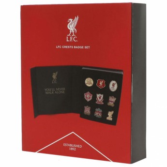 FC Liverpool kitűző szett 9pc Retro Crest