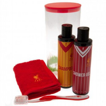 FC Liverpool fürdőszoba szett shower gel, shampoo, toothbrush and flannel