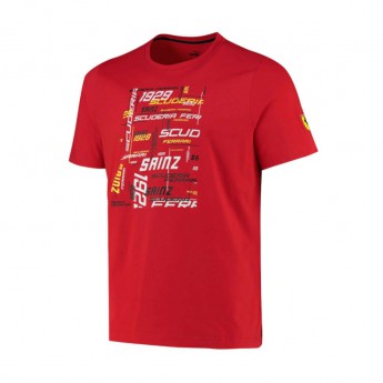 Ferrari férfi póló Sainz Driver red F1 Team 2021