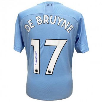 Legendák futball mez Manchester City De Bruyne 2019-2020 Signed Shirt
