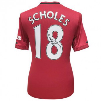 Legendák futball mez Manchester United Scholes 2019-2020 Signed Shirt