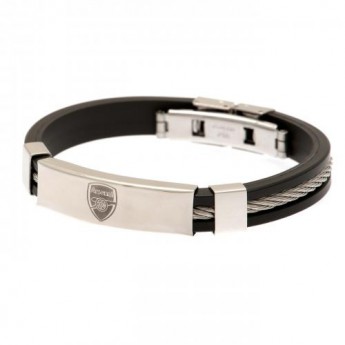 FC Arsenal szilikon karkötő Silver Inlay Silicone Bracelet