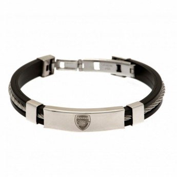 FC Arsenal szilikon karkötő Silver Inlay Silicone Bracelet