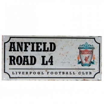 FC Liverpool fali tábla street sign retro