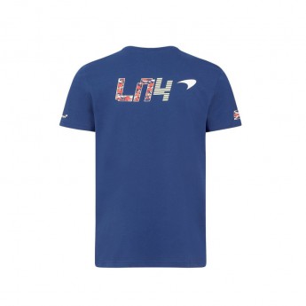 Mclaren Honda férfi póló Lando NO4 SE British GP Glitch Blue F1 Team 2021