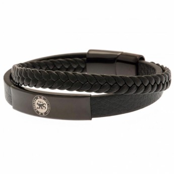 FC Chelsea bőr karkötő Black IP Leather Bracelet