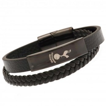Tottenham bőr karkötő Black IP Leather Bracelet