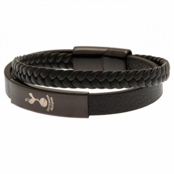 Tottenham bőr karkötő Black IP Leather Bracelet