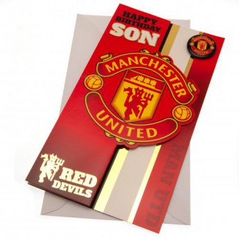 Manchester United gratuláció Birthday Card Son