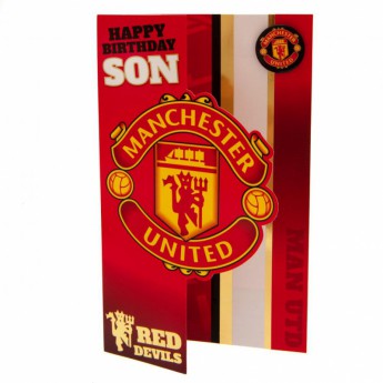 Manchester United gratuláció Birthday Card Son